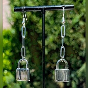 Silver Lock Earrings